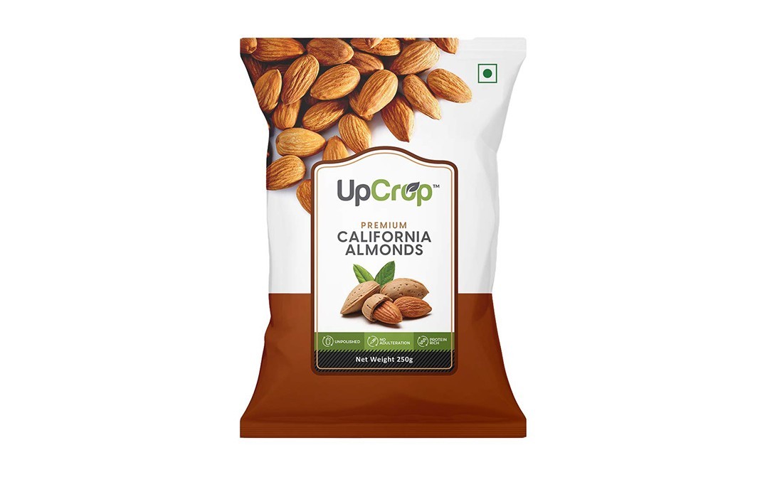 UpCrop Premium California Almonds    Pack  250 grams